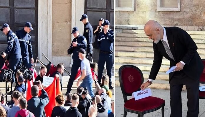 “Vetëm me kryeministrin e ri”/ Studentët dhe pedagogët heqin karriget e Ramës